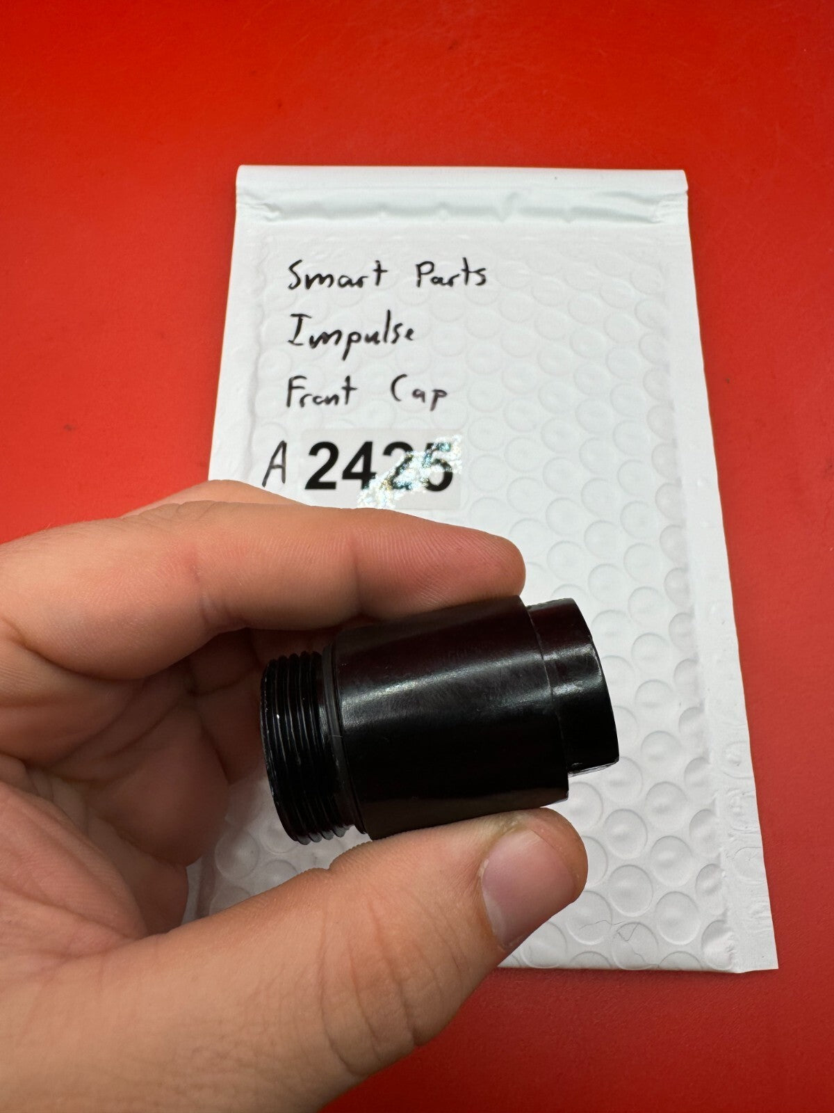Smart Parts Impulse Front Cap - used paintball front cap - black