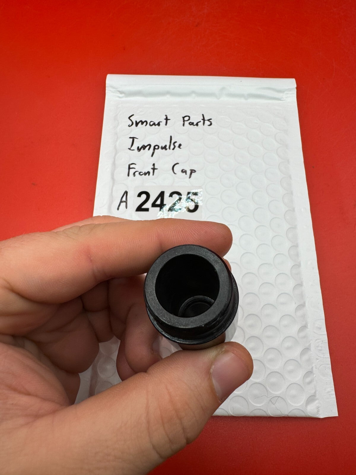 Smart Parts Impulse Front Cap - used paintball front cap - black