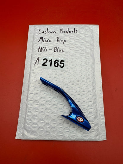 Custom Products Micro Drop NOS-Blue - used paintball drop forward - blue anno
