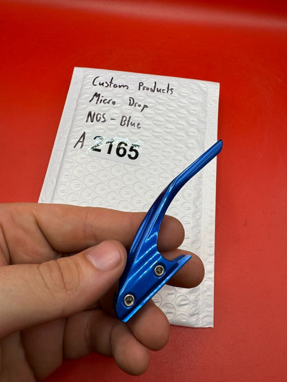Custom Products Micro Drop NOS-Blue - used paintball drop forward - blue anno