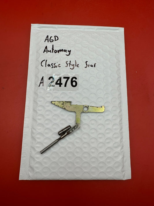 AGD Automag Classic Style Sear - used paintball sear - gold/zinc plated