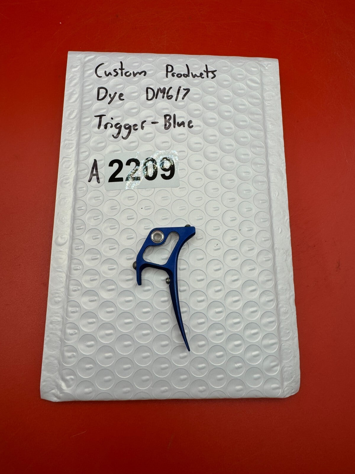 Custom Products Dye DM6/7 Trigger-Blue - used paintball trigger - blue anno