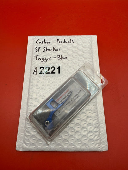 Custom Products SP Shocker Trigger-Blue - used paintball trigger - blue anno