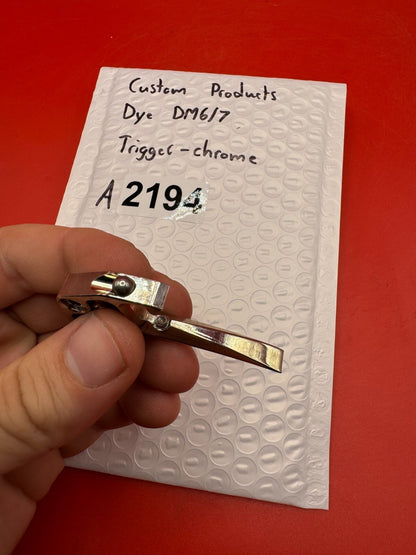 Custom products Dye DM6/7 Trigger-Chrome - used paintball trigger - chrome