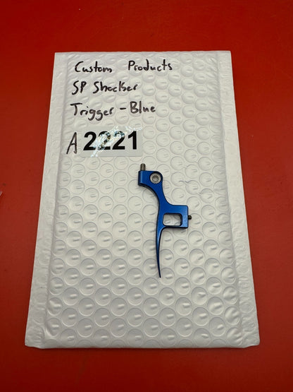 Custom Products SP Shocker Trigger-Blue - used paintball trigger - blue anno
