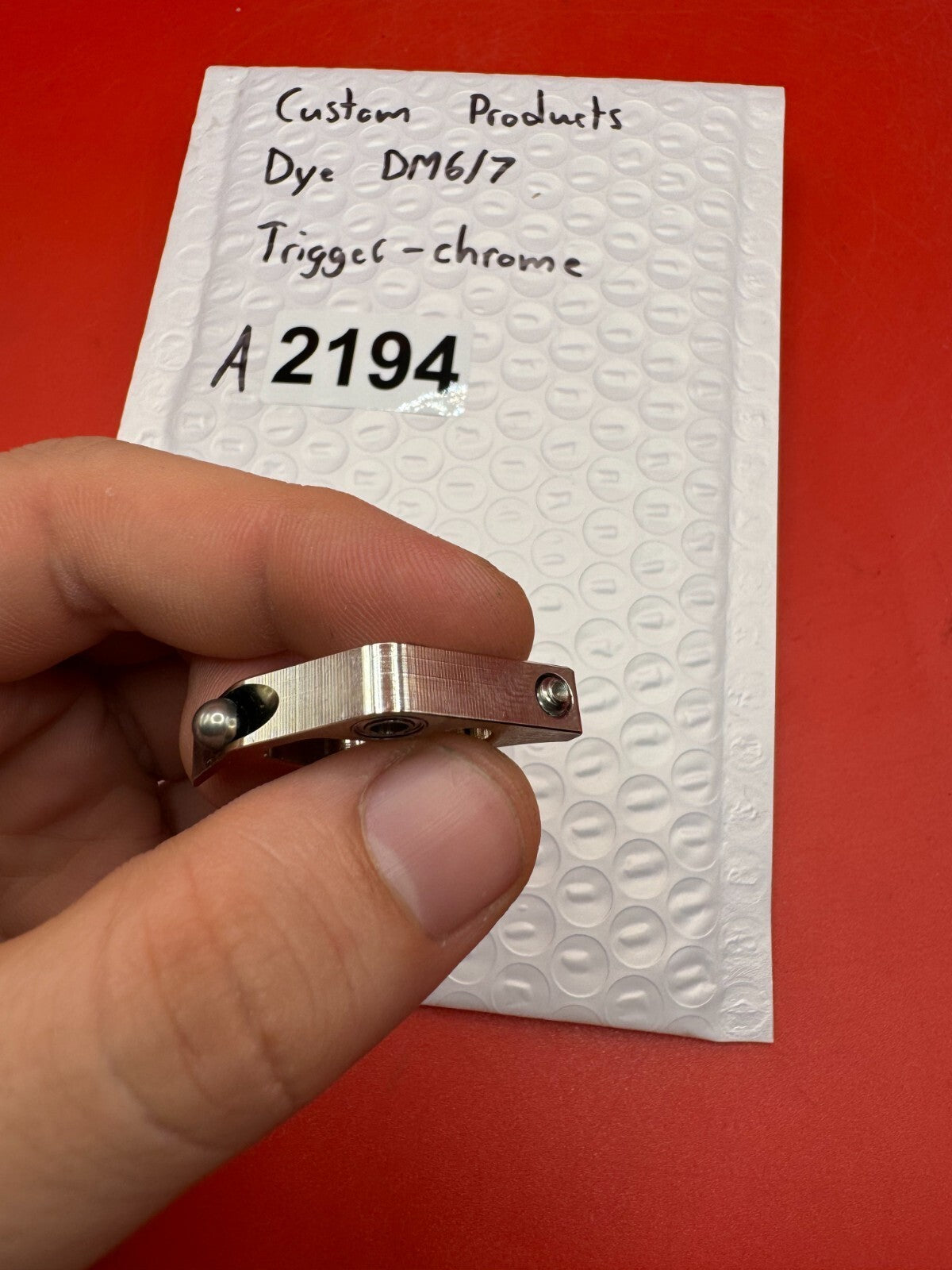 Custom products Dye DM6/7 Trigger-Chrome - used paintball trigger - chrome