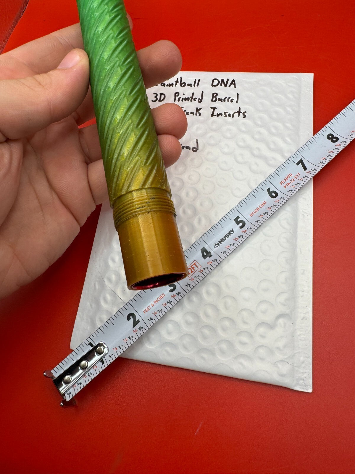 Paintball DNA 3D Printed Barrel Uses Freak Inserts 10 inch AC Thread
