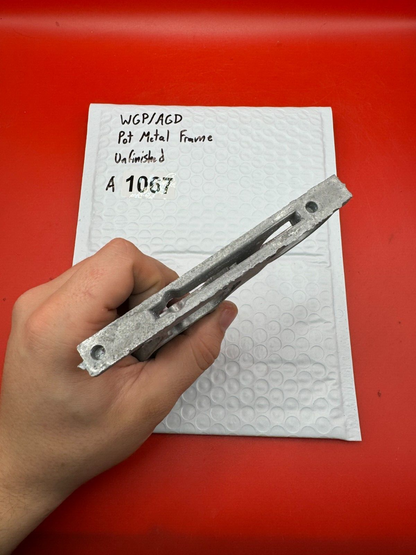 WGP/AGD Pot Metal Paintball Marker Frame Unfinished - used paintball grip frame - raw silver (unfinished)