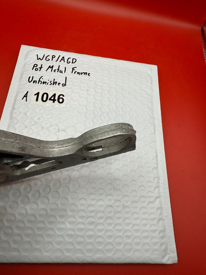 WGP/AGD Pot Metal Paintball Marker Frame Unfinished - used paintball grip frame - raw / unfinished silver