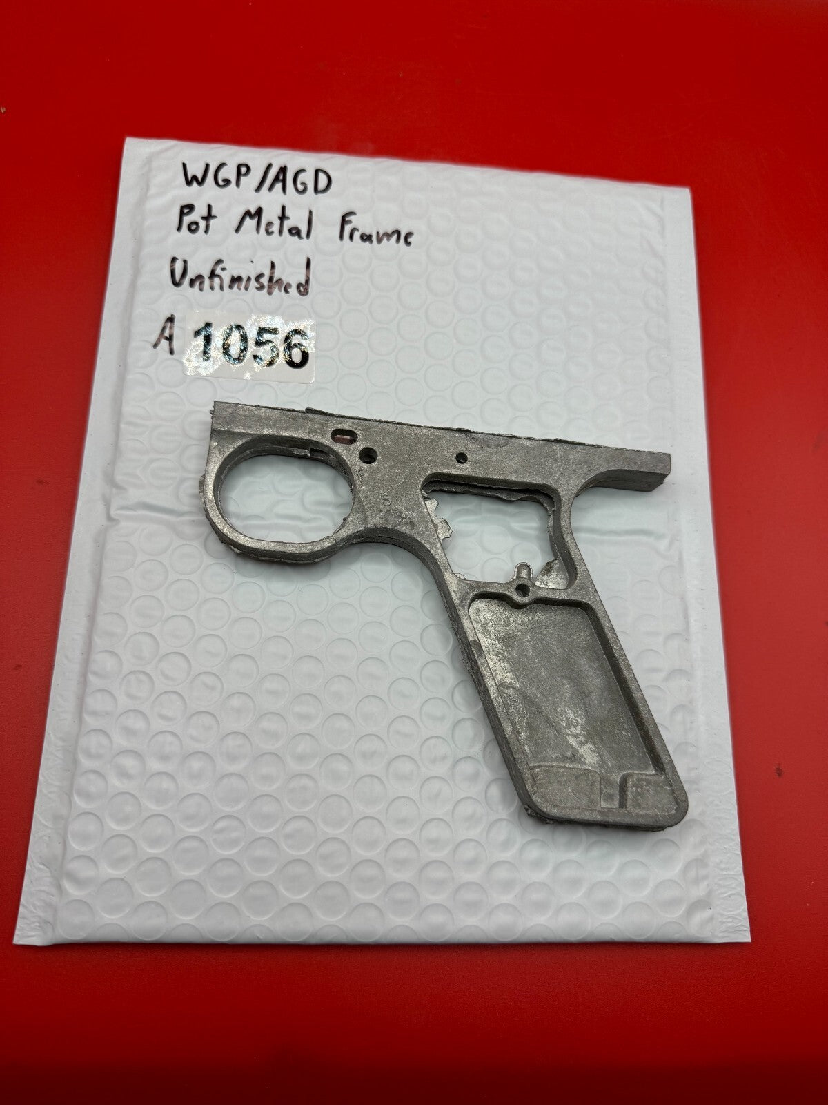 WGP/AGD Pot Metal Paintball Marker Frame Unfinished - used paintball grip frame - raw unfinished zinc/pot metal