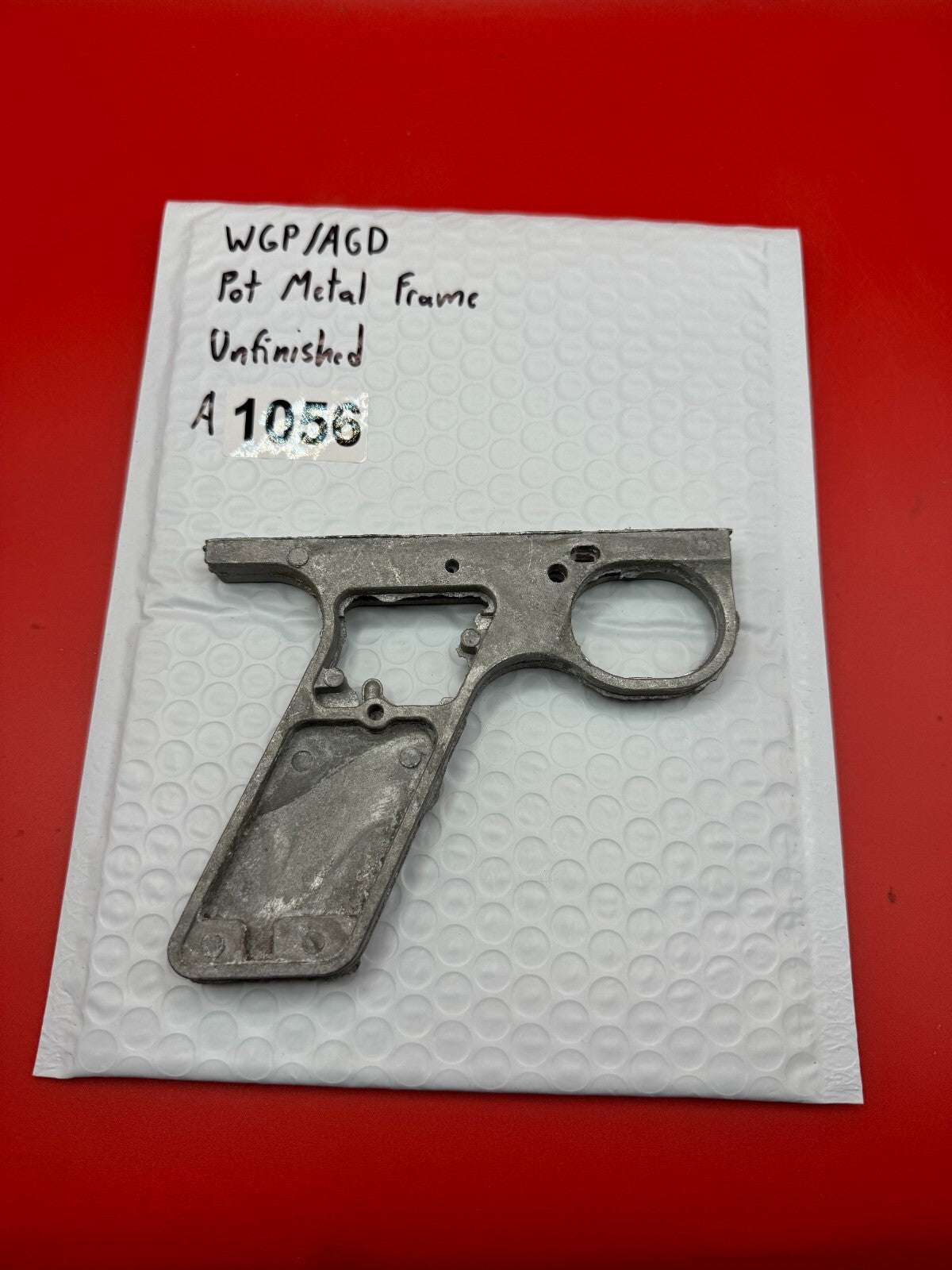 WGP/AGD Pot Metal Paintball Marker Frame Unfinished - used paintball grip frame - raw unfinished zinc/pot metal