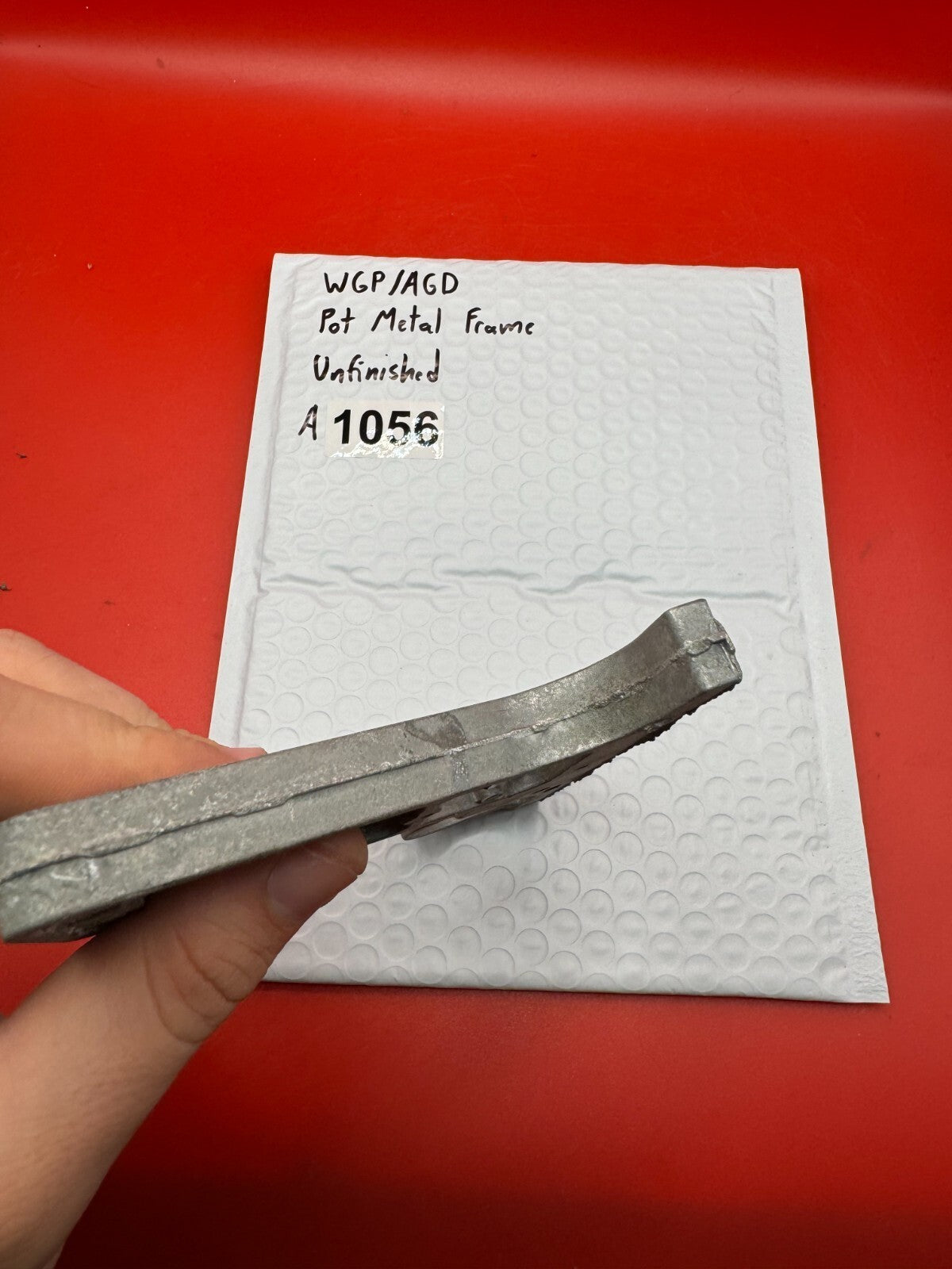 WGP/AGD Pot Metal Paintball Marker Frame Unfinished - used paintball grip frame - raw unfinished zinc/pot metal