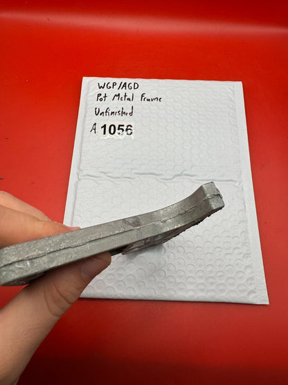 WGP/AGD Pot Metal Paintball Marker Frame Unfinished - used paintball grip frame - raw unfinished zinc/pot metal