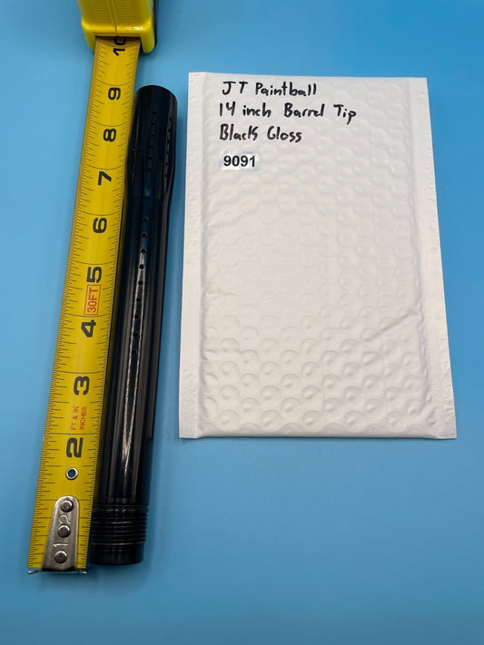 JT Paintball 14 inch Barred Tip Black Gloss