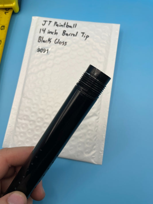 JT Paintball 14 inch Barred Tip Black Gloss