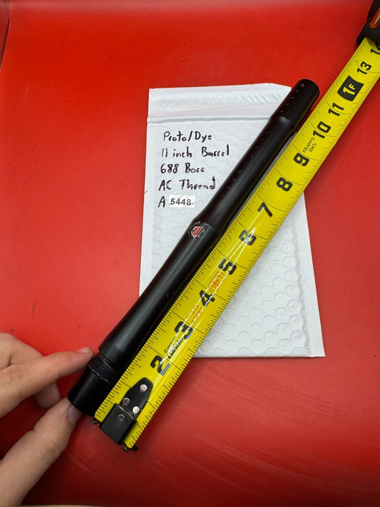 Proto/Dye 11 inch Paintball Barrel 688 Bore AC Thread