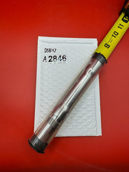 Dye SS Angel Threaded .688 Paintball Barrel Back - used paintball barrel back - silver/red anno