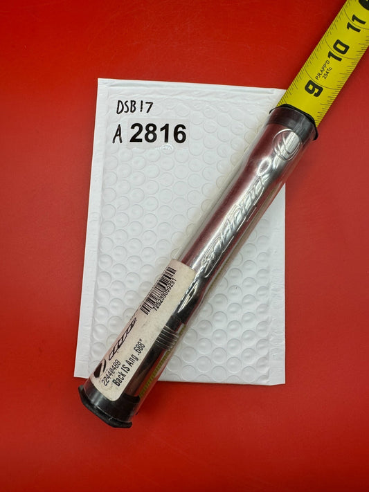 Dye SS Angel Threaded .688 Paintball Barrel Back - used paintball barrel back - red anno/silver