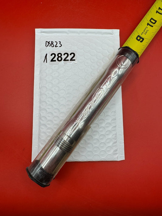 Dye SS Angel Threaded .688 Paintball Barrel Back - used paintball barrel back - silver/chrome