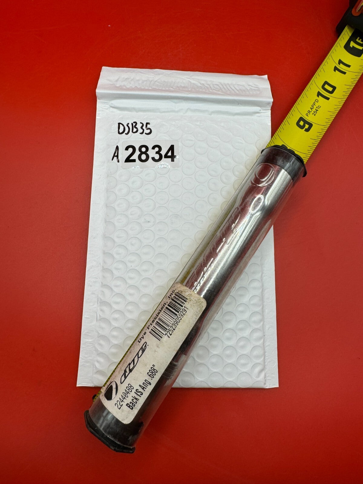 Dye SS Angel Threaded .688 Paintball Barrel Back