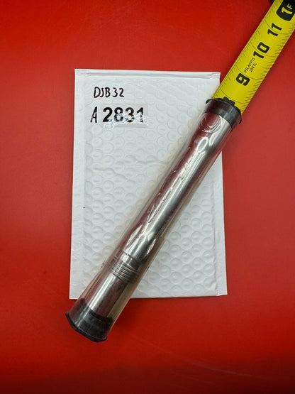 Dye SS Angel Threaded .688 Paintball Barrel Back - used paintball barrel back - silver chrome