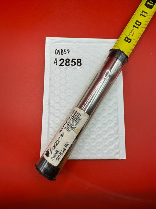 Dye SS Angel Threaded .688 Paintball Barrel Back - used paintball barrel back - red anno/silver