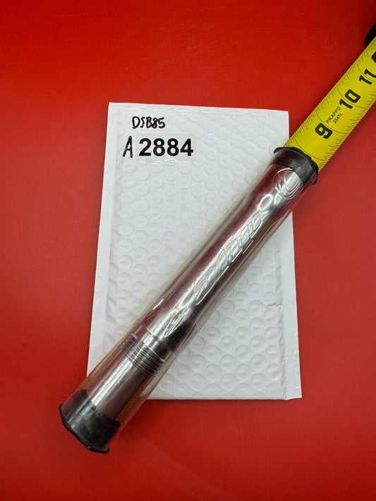 Angel Dye Back .688 Stainless Steel - used paintball barrel back - red anno/silver