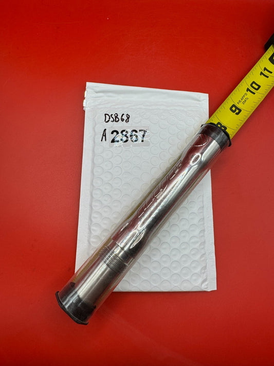 Angel Dye Back .688 Stainless Steel - used paintball barrel back - red anno/polished silver