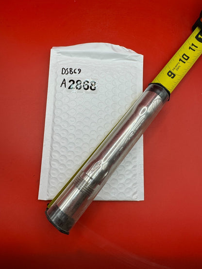 Angel Dye Back .688 Stainless Steel - used paintball barrel back - red anno/silver chrome