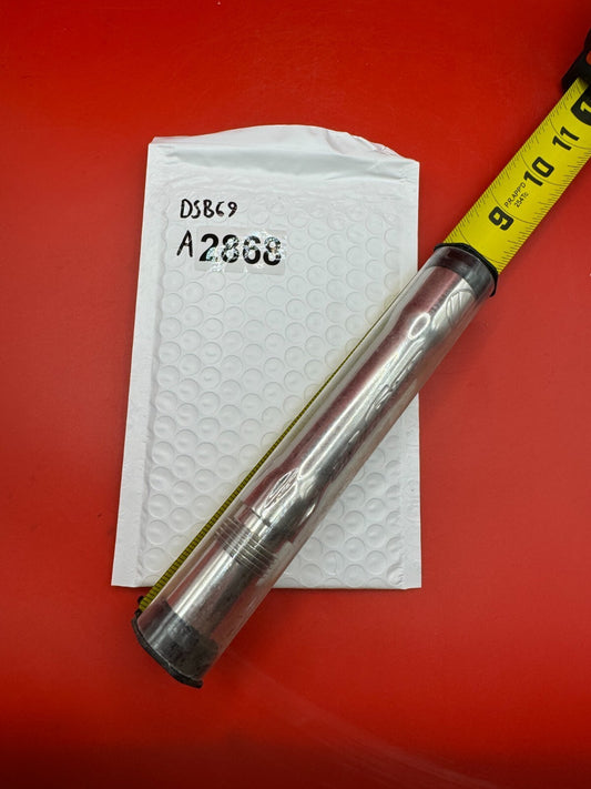 Angel Dye Back .688 Stainless Steel - used paintball barrel back - red anno/silver chrome