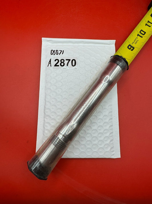 Angel Dye Back .688 Stainless Steel - used paintball barrel back - red anno/silver