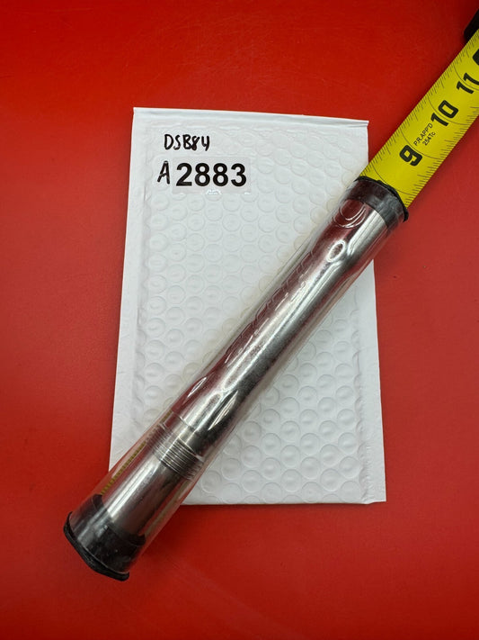 Angel Dye Back .688 Stainless Steel - used paintball barrel back - silver/red anno