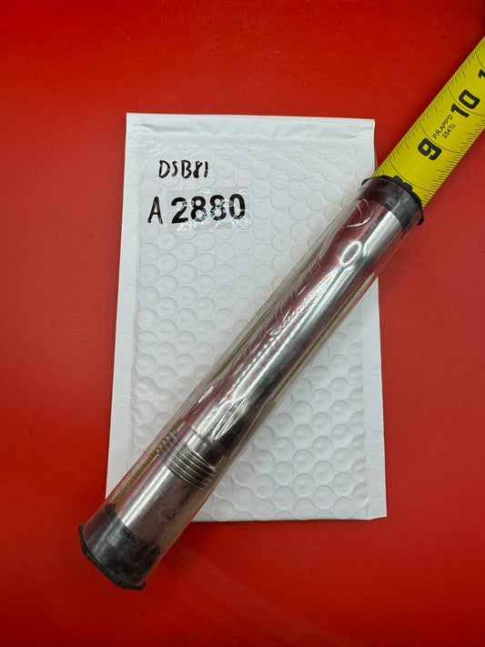 Angel Dye Back .688 Stainless Steel - used paintball barrel back - silver/red