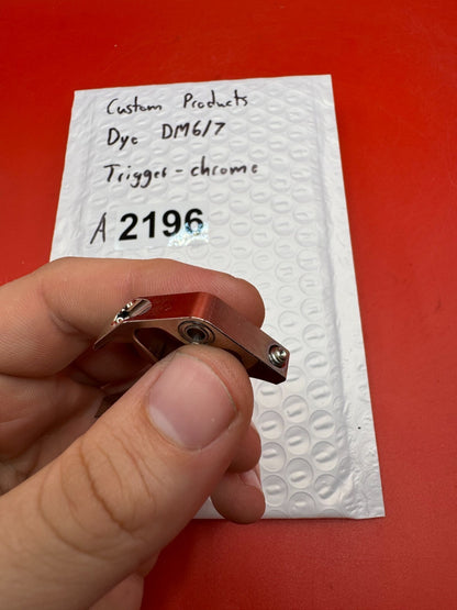 Custom products Dye DM6/7 Trigger-Chrome - used paintball trigger - chrome