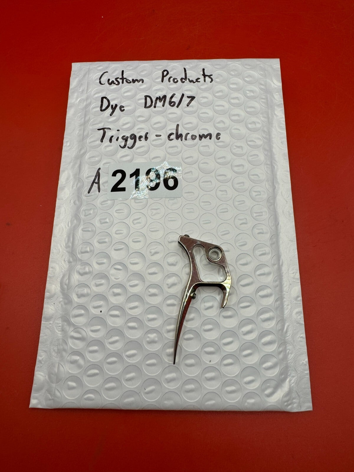 Custom products Dye DM6/7 Trigger-Chrome - used paintball trigger - chrome