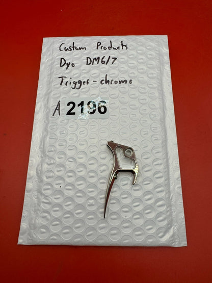 Custom products Dye DM6/7 Trigger-Chrome - used paintball trigger - chrome