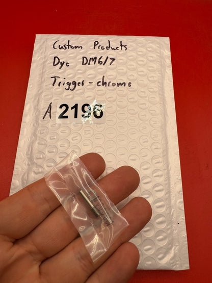 Custom products Dye DM6/7 Trigger-Chrome - used paintball trigger - chrome