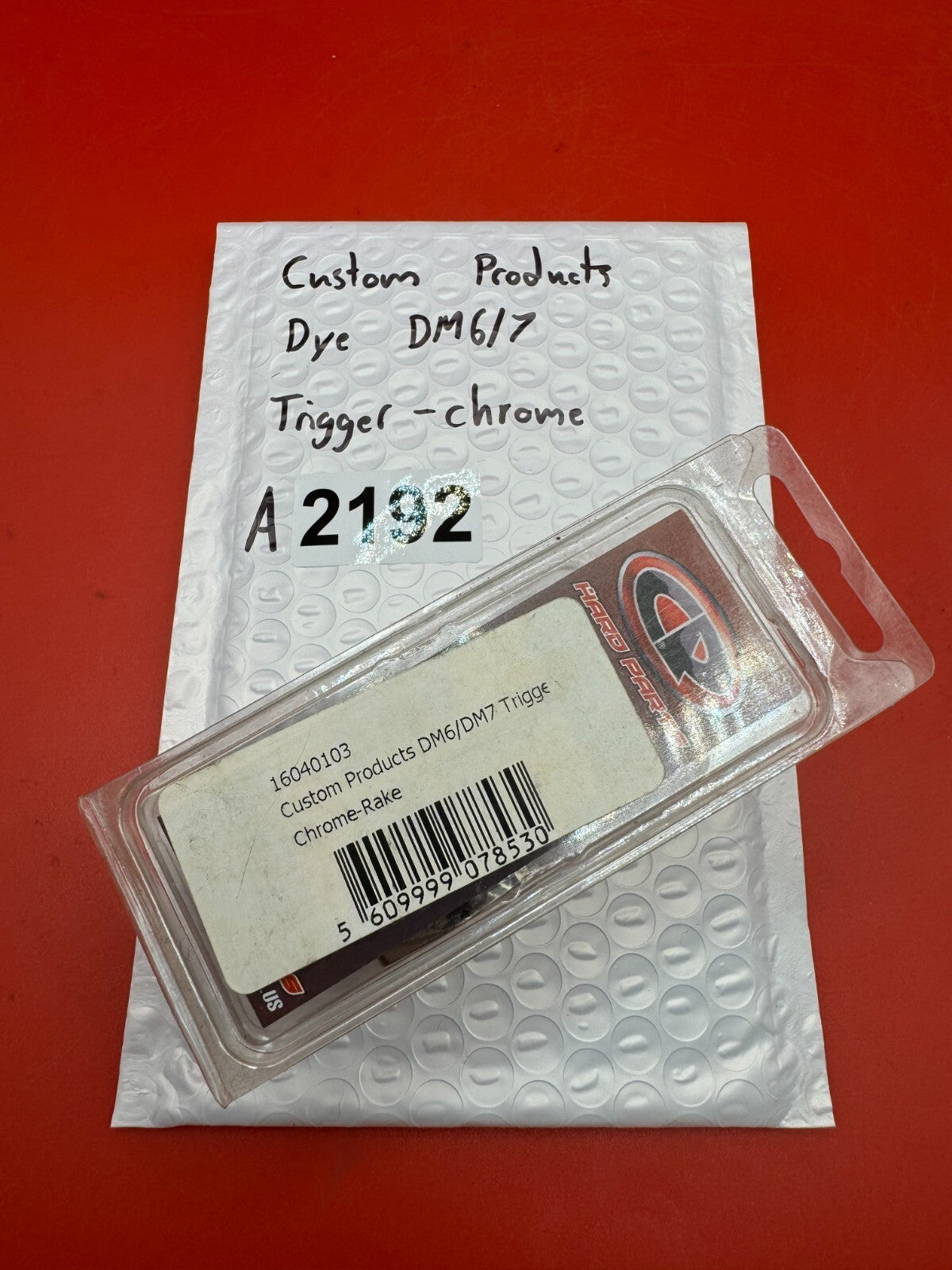 Custom products Dye DM6/7 Trigger-Chrome - used paintball trigger - chrome