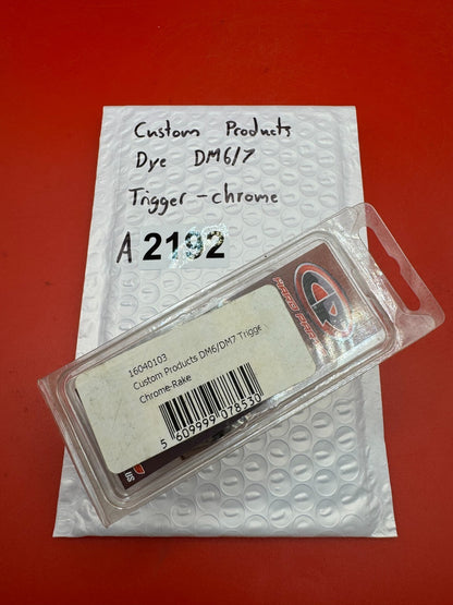 Custom products Dye DM6/7 Trigger-Chrome - used paintball trigger - chrome