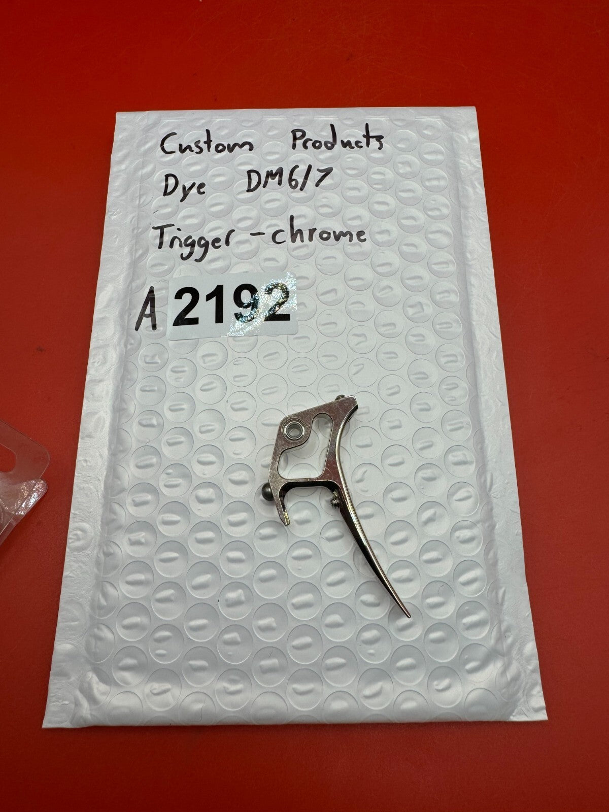 Custom products Dye DM6/7 Trigger-Chrome - used paintball trigger - chrome