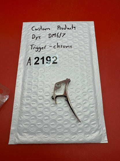 Custom products Dye DM6/7 Trigger-Chrome - used paintball trigger - chrome