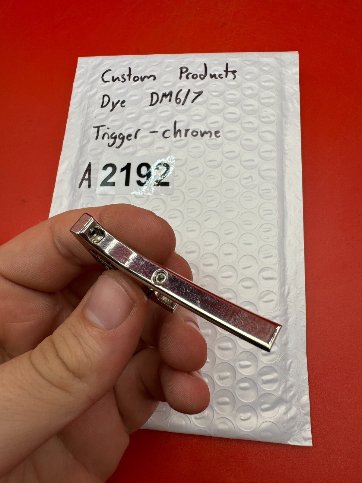 Custom products Dye DM6/7 Trigger-Chrome - used paintball trigger - chrome