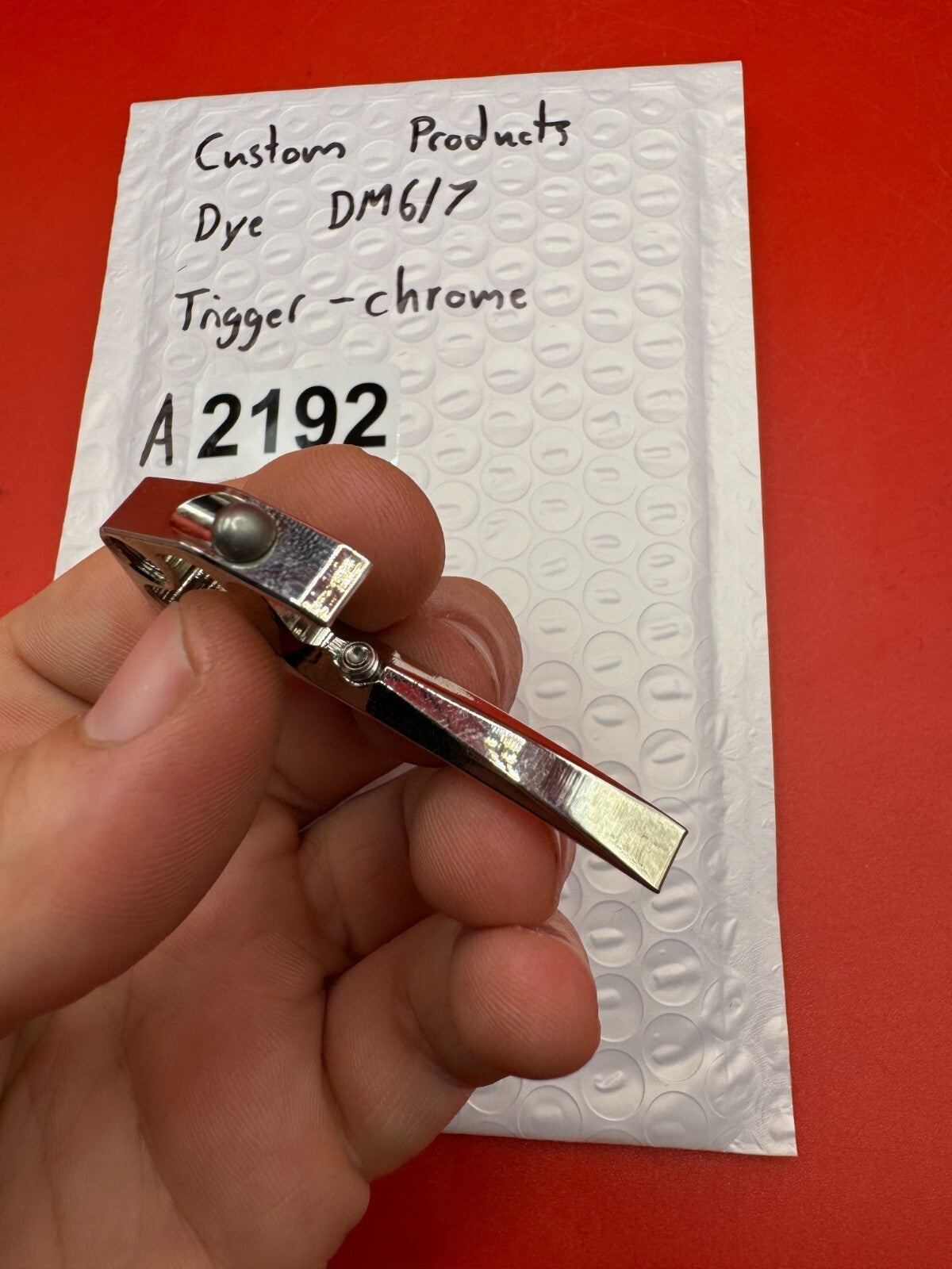Custom products Dye DM6/7 Trigger-Chrome - used paintball trigger - chrome