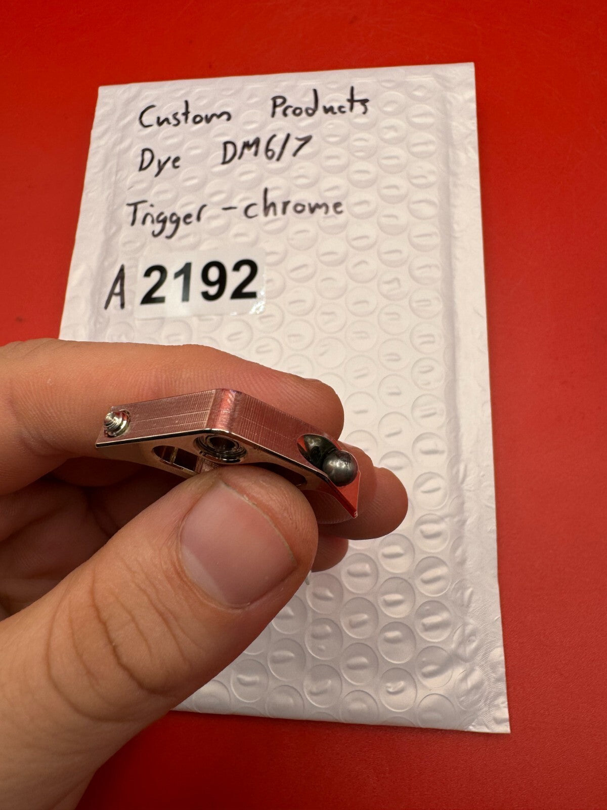Custom products Dye DM6/7 Trigger-Chrome - used paintball trigger - chrome