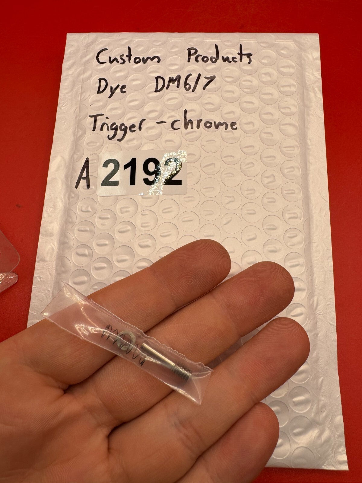 Custom products Dye DM6/7 Trigger-Chrome - used paintball trigger - chrome