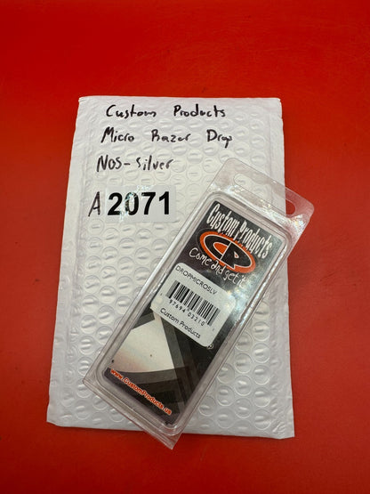 Custom Products Micro Razor Drop NOS-Silver - used paintball drop forward / asa riser - silver
