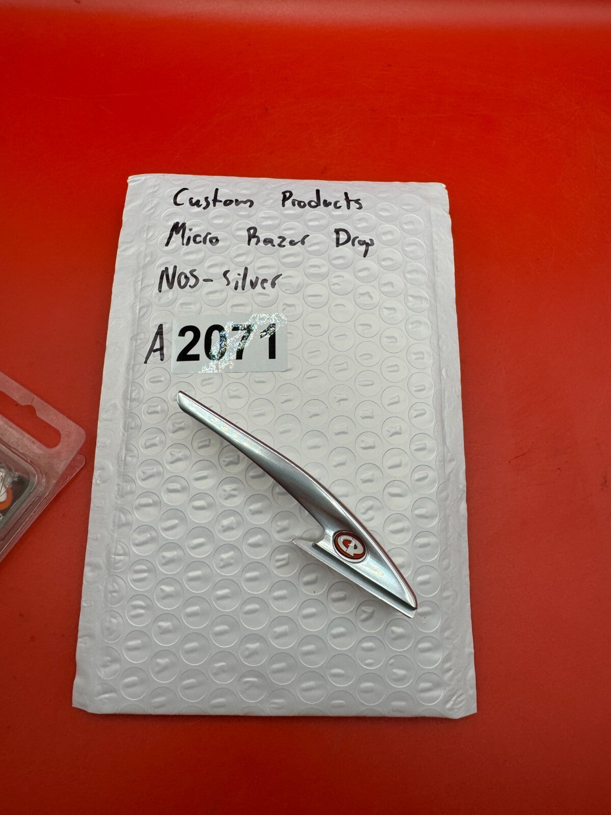 Custom Products Micro Razor Drop NOS-Silver - used paintball drop forward / asa riser - silver