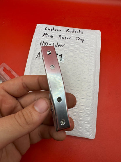 Custom Products Micro Razor Drop NOS-Silver - used paintball drop forward / asa riser - silver