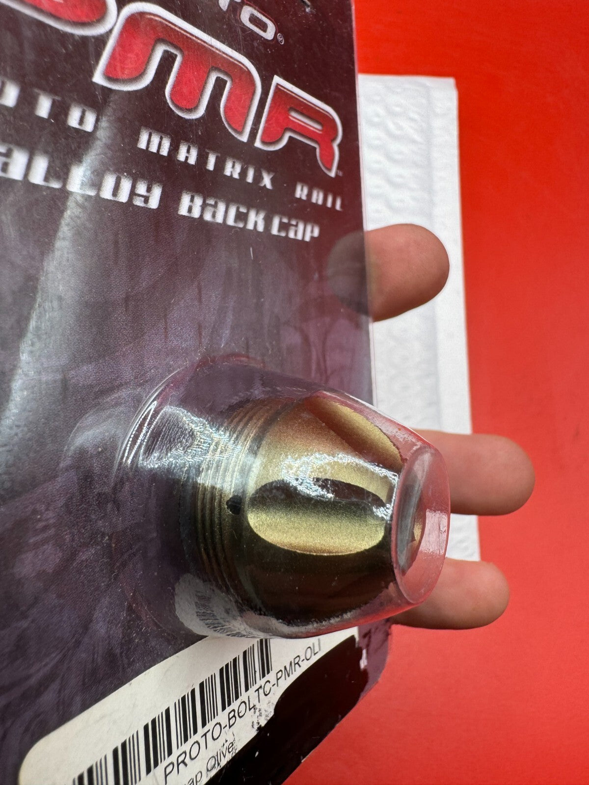Dye/Proto PMR Alloy Back Cap NOS-Olive - used paintball bolt back cap - olive