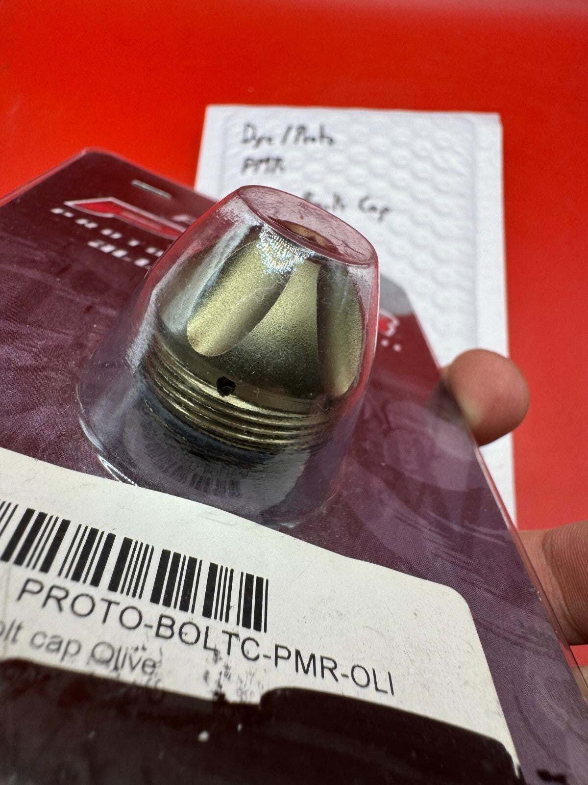 Dye/Proto PMR Alloy Back Cap NOS-Olive - used paintball bolt back cap - olive